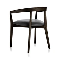 Cullen Dark Stain Viola Round Back Dining Chair