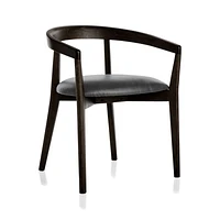 Cullen Dark Stain Viola Round Back Dining Chair