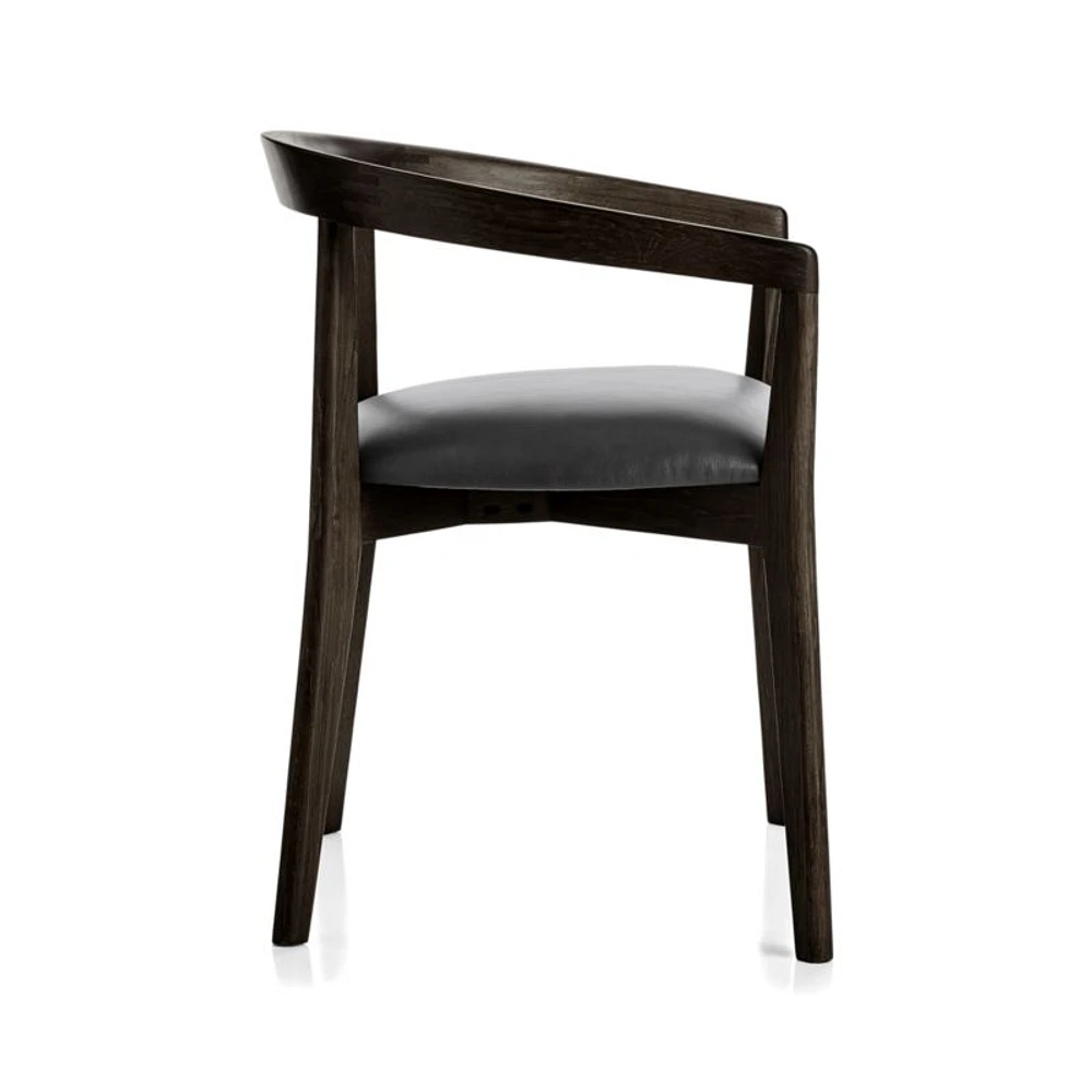 Cullen Dark Stain Viola Round Back Dining Chair