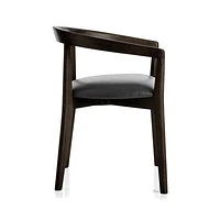 Cullen Dark Stain Viola Round Back Dining Chair
