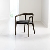Cullen Dark Stain Viola Round Back Dining Chair