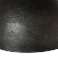 Dev Black Marble and Grey Metal 35" Round Coffee Table