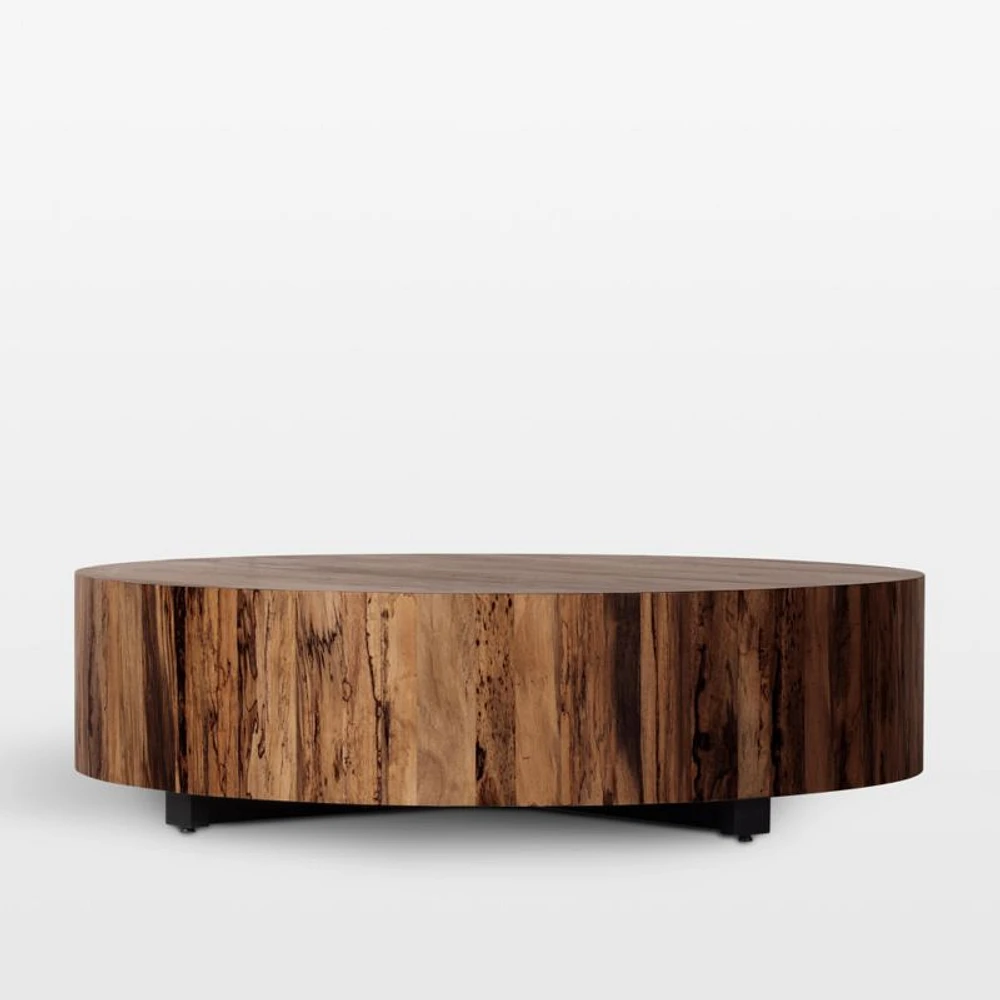 Dillon Natural Yukas Wood 55" Round Coffee Table