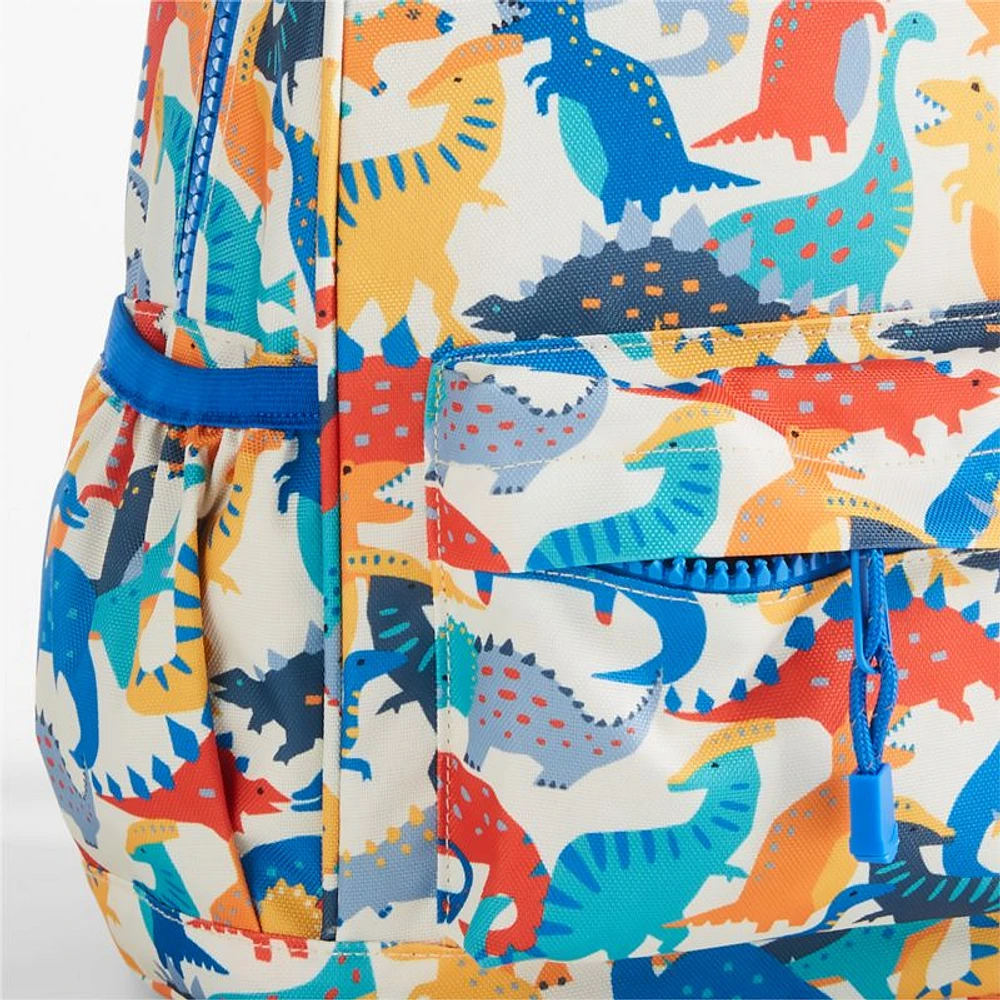 Dreamer Dino Party Small Kids Backpack with Side Pockets