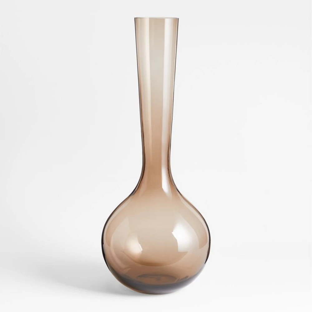 Dyon Brown Glass Floor Vase 24"