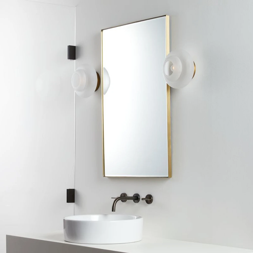 Edge Brass Rectangle Wall Mirror 24"x36"