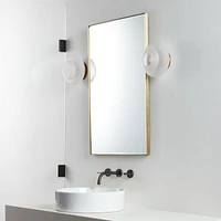 Edge Brass Rectangle Wall Mirror 24"x36"
