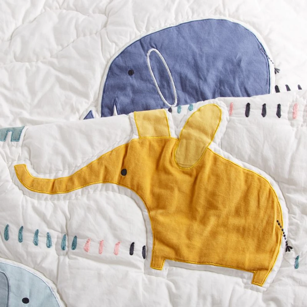 Elephant Baby Crib Quilt