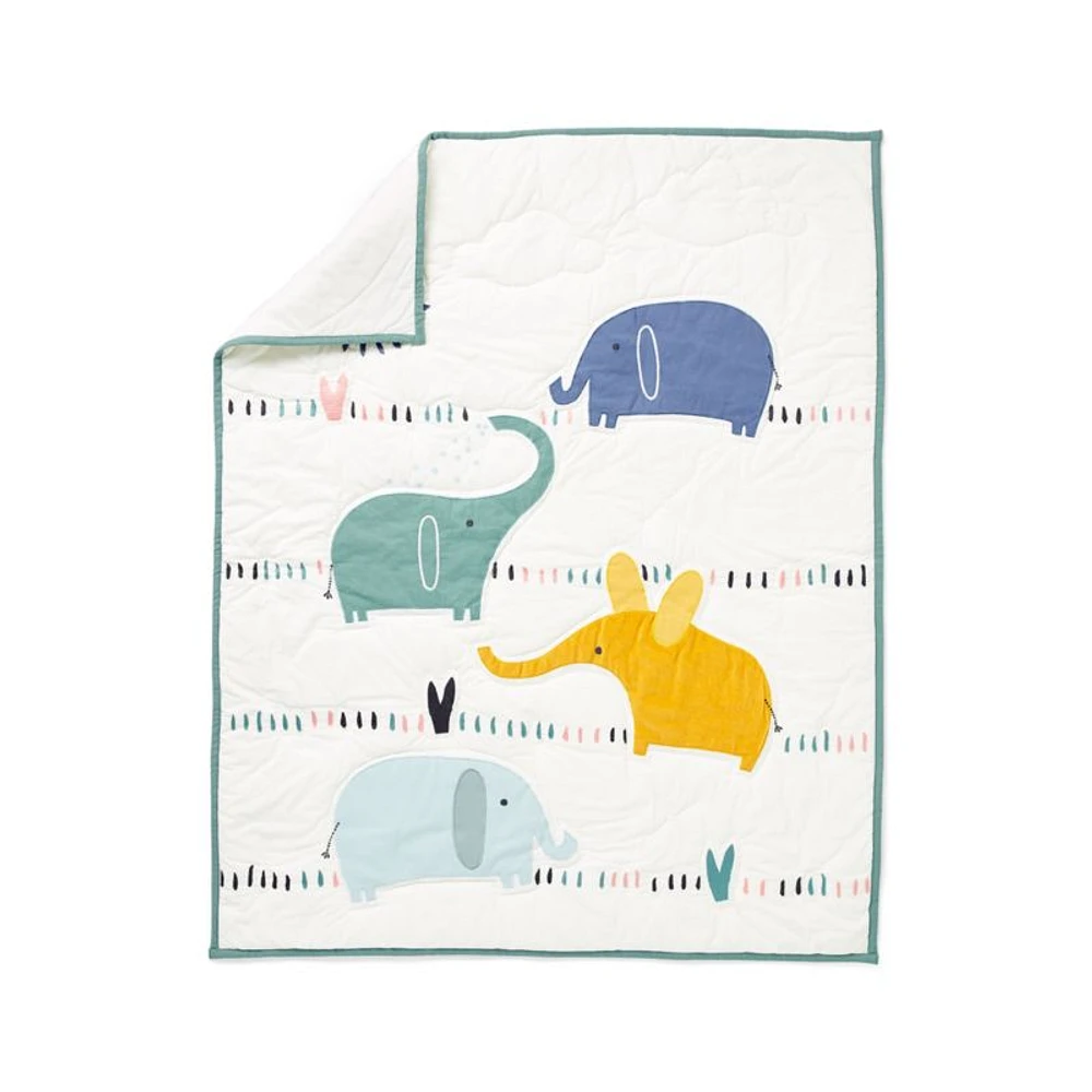 Elephant Baby Crib Quilt