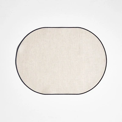 Elevated Linen Easy Care Black Placemat