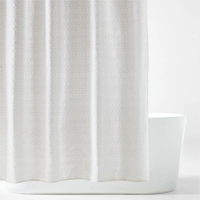 Emery Organic Cotton Matelasse Shower Curtain