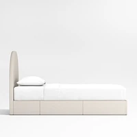 Emma Upholstered Arched Kids Twin Storage Bed