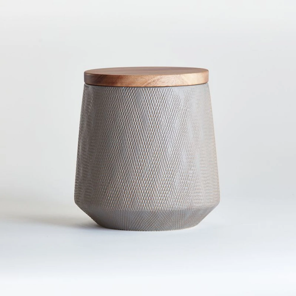 Ethan Small Grey Ceramic Canister