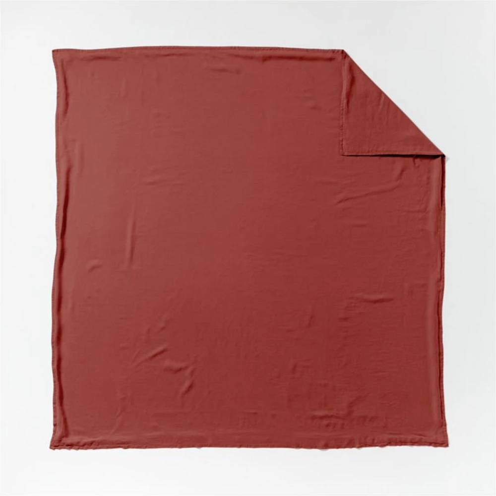 Aire Natural EUROPEAN FLAX ™-Certified Linen Castilian Red Full/Queen Duvet Cover