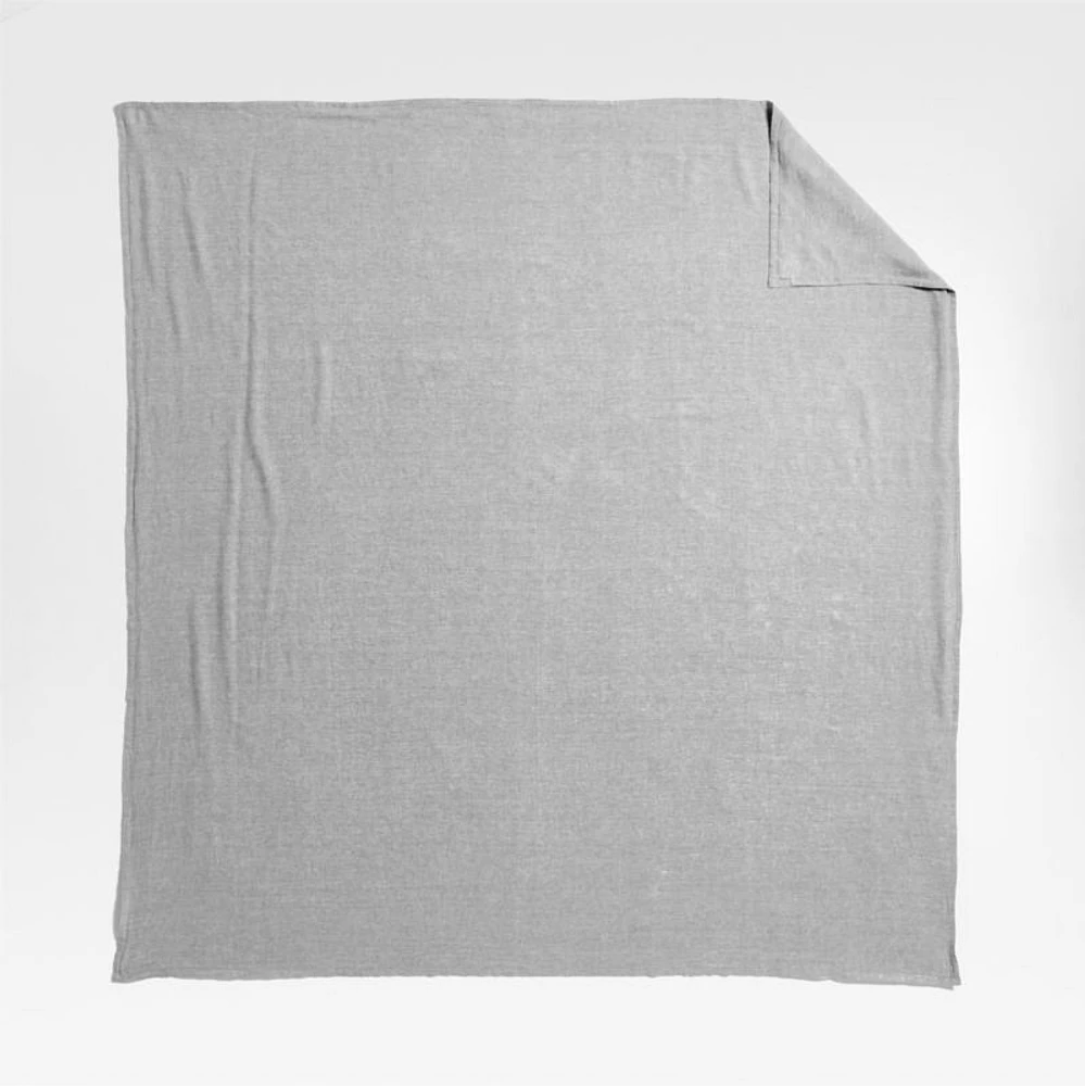 Aire Natural EUROPEAN FLAX ™-Certified Linen Grey Chambray Full/Queen Duvet Cover