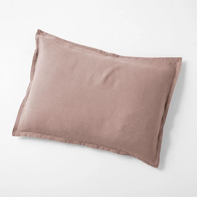 Aire Natural EUROPEAN FLAX ™-Certified Linen Moody Mauve Standard Bed Pillow Sham