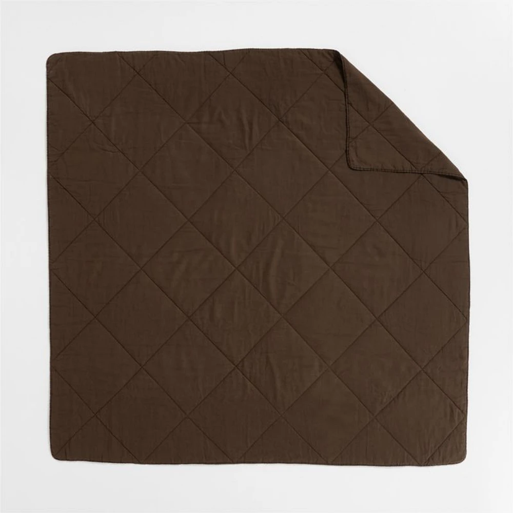 EUROPEAN FLAX™-Certified Linen Deep Brown Full/Queen Quilt