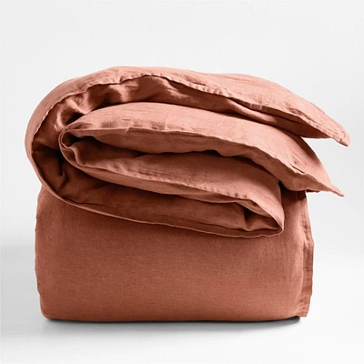 Aire Natural EUROPEAN FLAX ™-Certified Linen Copper Full/Queen Duvet Cover
