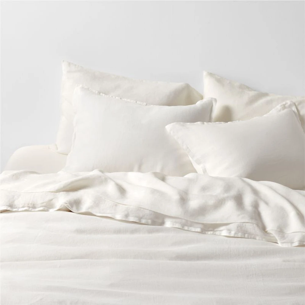 Aire Natural EUROPEAN FLAX ™-Certified Linen Pampas Ivory Full/Queen Duvet Cover