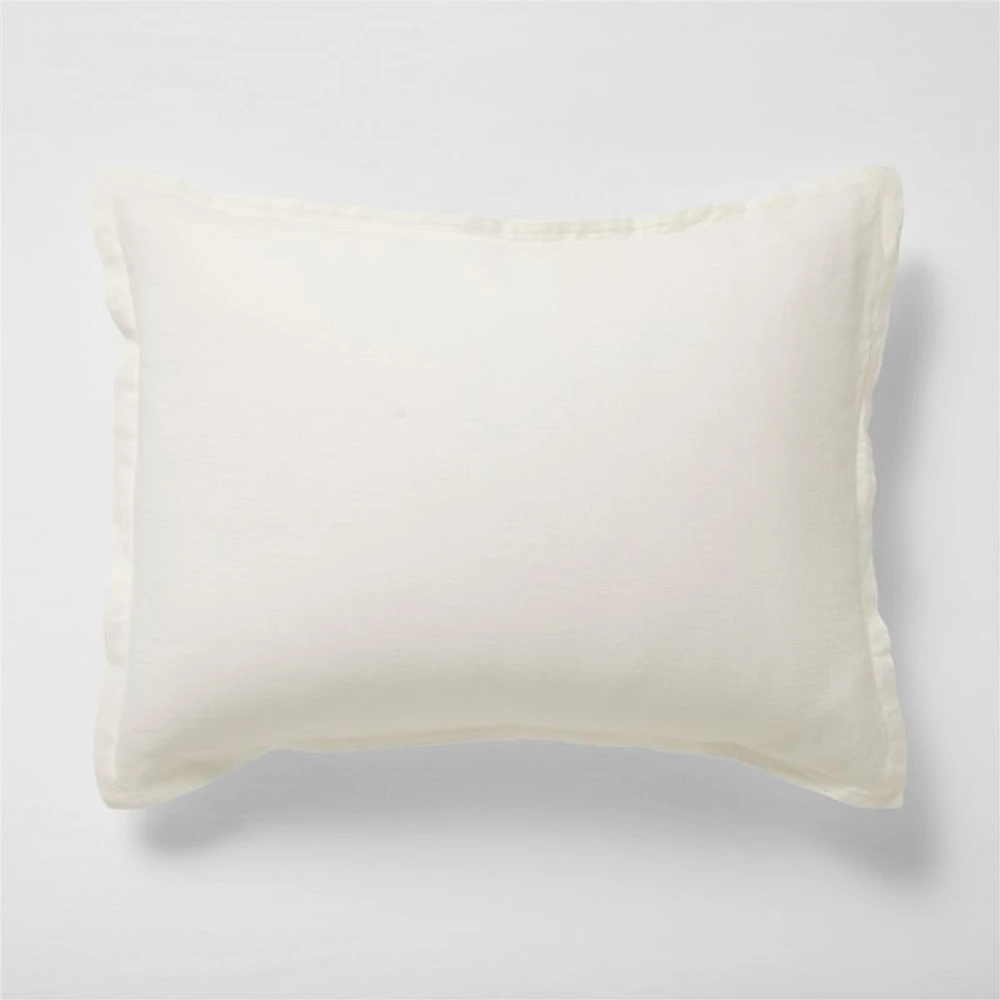 Aire Natural EUROPEAN FLAX ™-Certified Linen Pampas Ivory Euro Bed Pillow Sham