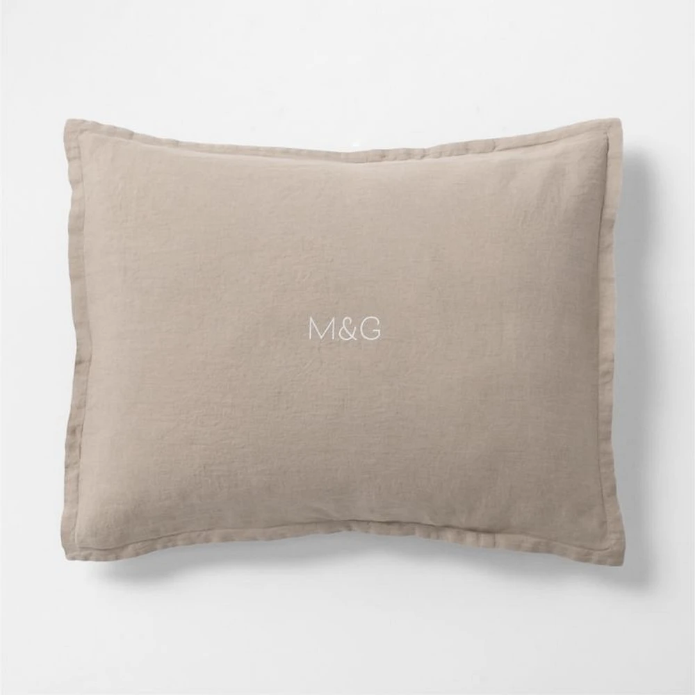 Aire Natural EUROPEAN FLAX ™-Certified Linen Clay Taupe Standard Bed Pillow Sham