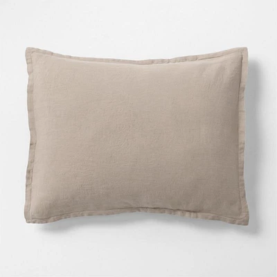 Aire Natural EUROPEAN FLAX ™-Certified Linen Clay Taupe Standard Bed Pillow Sham