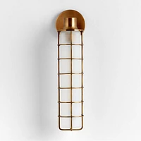 Fairfax Tall Brass Metal Indoor/Outdoor Wall Sconce Light