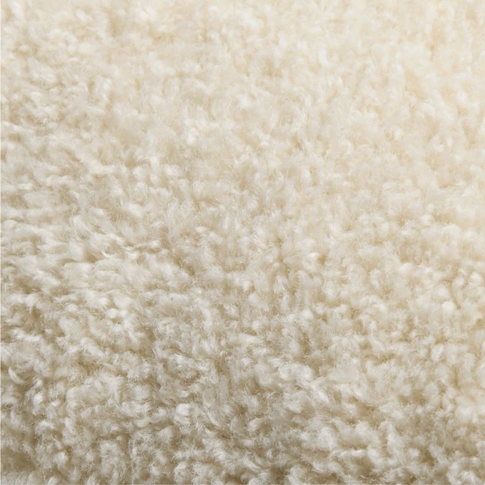 Faux Shearling 20x20 Travertine Beige Throw Pillow Cover