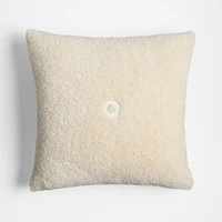 Faux Shearling 20x20 Travertine Beige Throw Pillow Cover