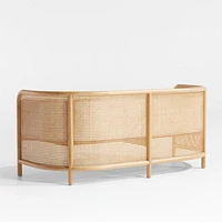 Fields Cane Settee with White Cushion by Leanne Ford
