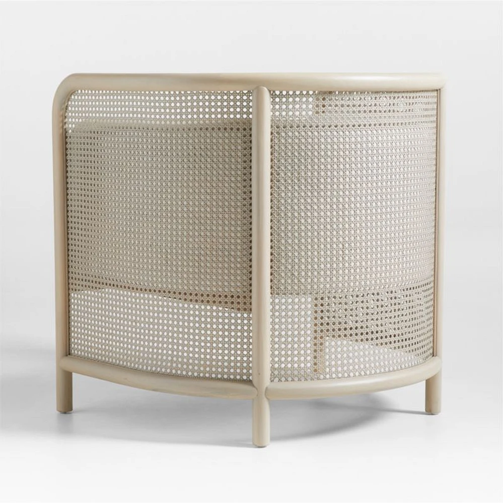 Fields Cane Back White Wash and Natural Accent Chair by Leanne Ford