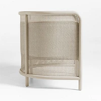 Fields Cane Back White Wash and Natural Accent Chair by Leanne Ford