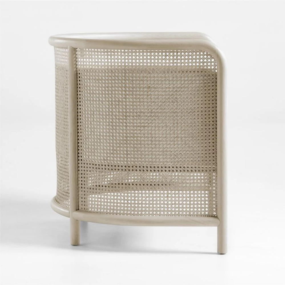 Fields Cane Back White Wash Accent Chair by Leanne Ford