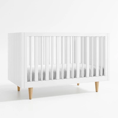 Finn Wood Convertible Baby Crib with Toddler Bed Rail