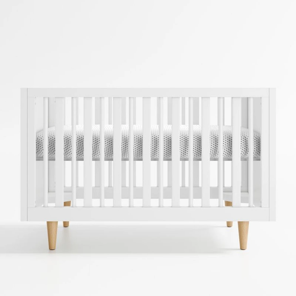 Finn Wood Convertible Baby Crib with Toddler Bed Rail