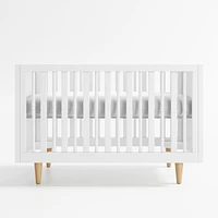 Finn Wood Convertible Baby Crib with Toddler Bed Rail