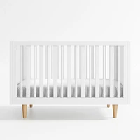 Finn Wood Convertible Baby Crib with Toddler Bed Rail