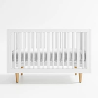 Finn Wood Convertible Baby Crib with Toddler Bed Rail