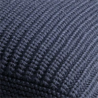 Deep Indigo Wool Blend 23" Fisherman Knit Throw Pillow Cover