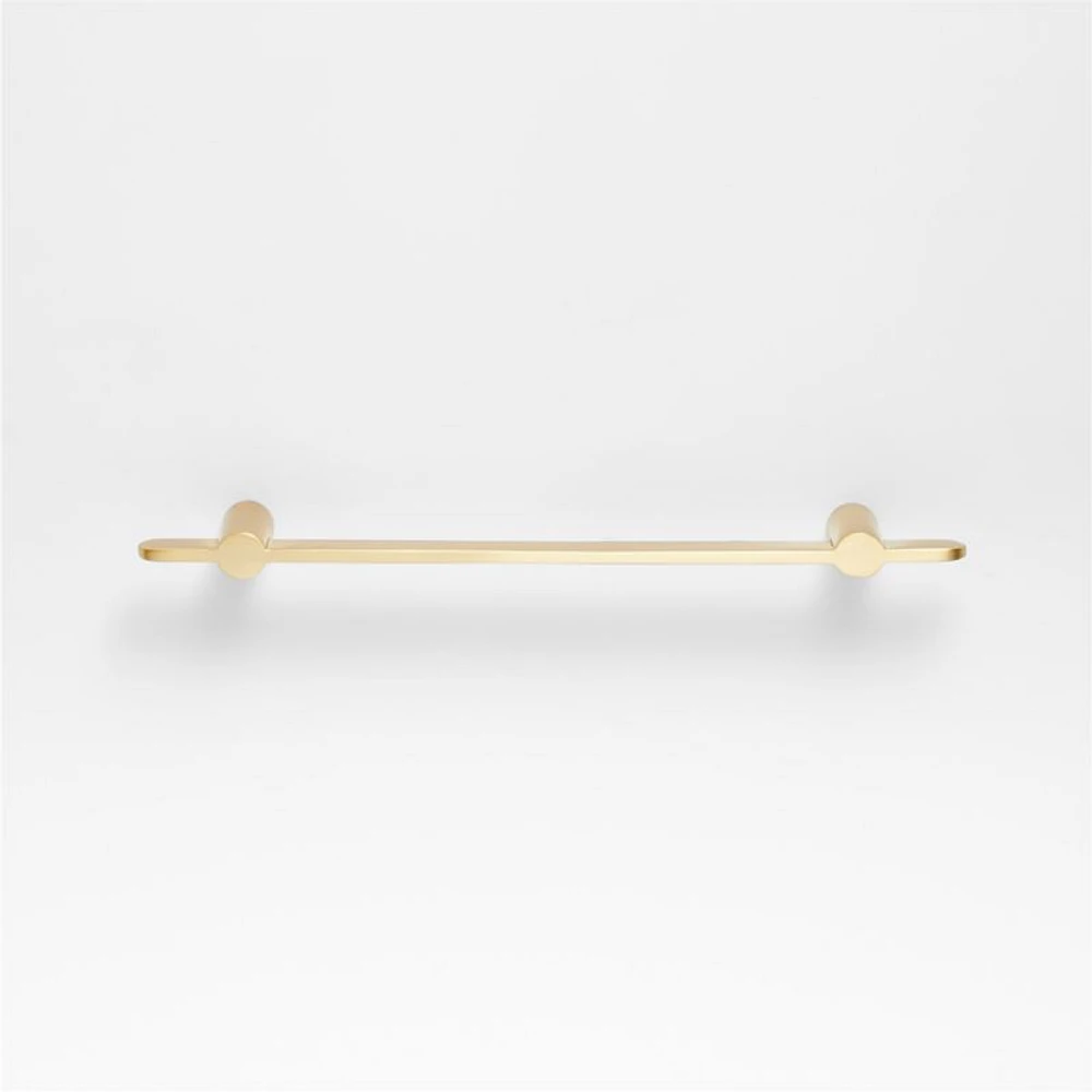 Flat 5" Brushed Brass Cabinet Drawer Bar Pull