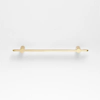 Flat 5" Brushed Brass Cabinet Drawer Bar Pull