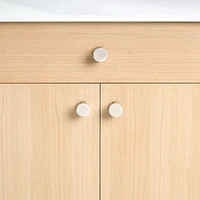 Flat Round Brushed Nickel Cabinet Knob