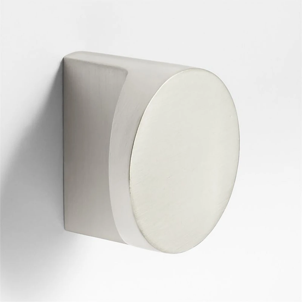 Flat Round Brushed Nickel Cabinet Knob