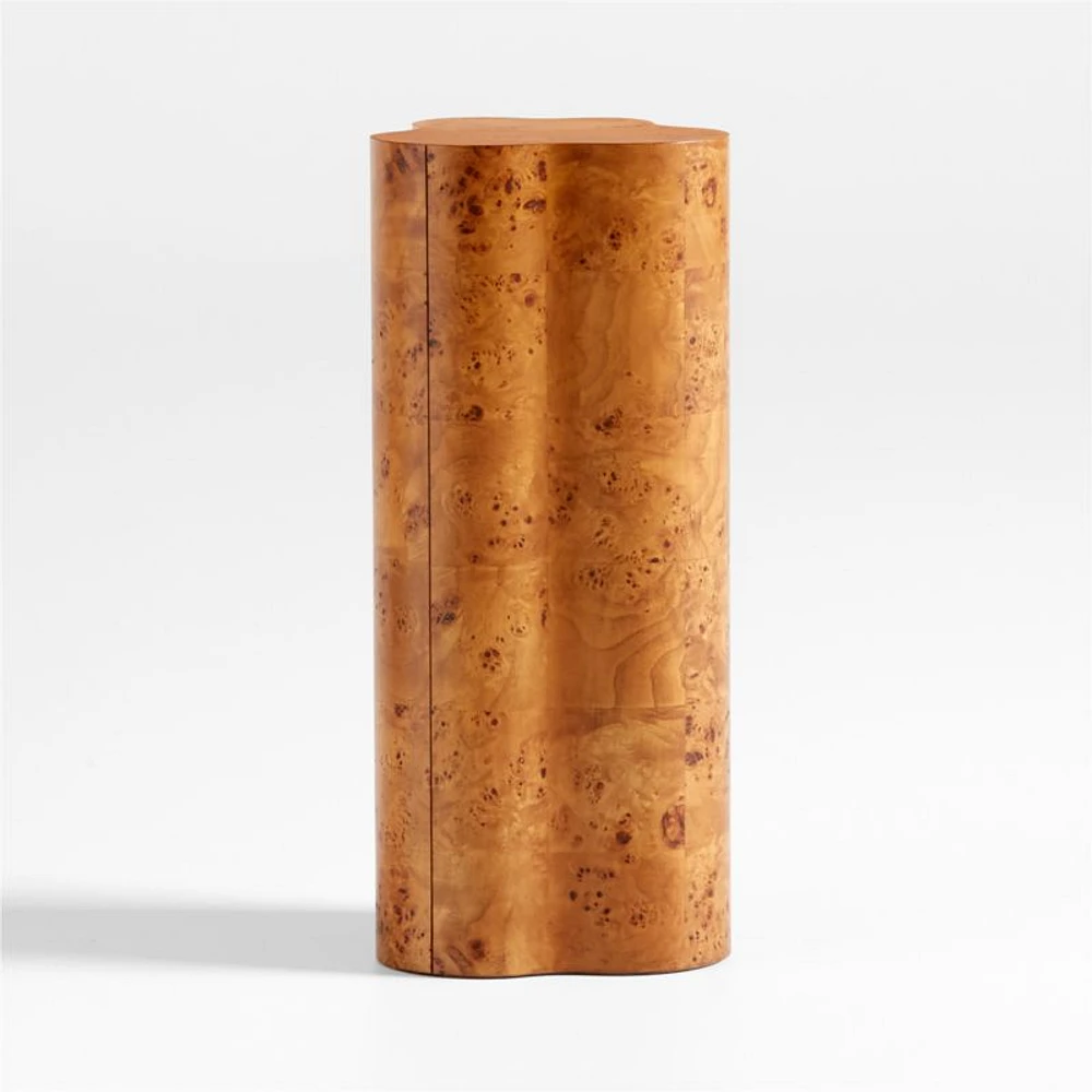 Fleur Tall Burl Wood Drink Table