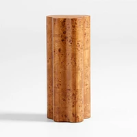 Fleur Tall Burl Wood Drink Table
