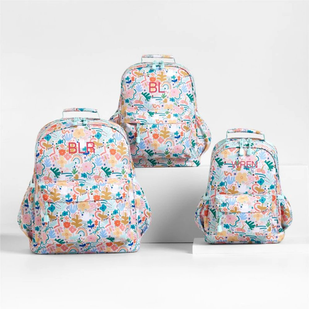 Flower Garden Small Kids Backpack with Side Pockets