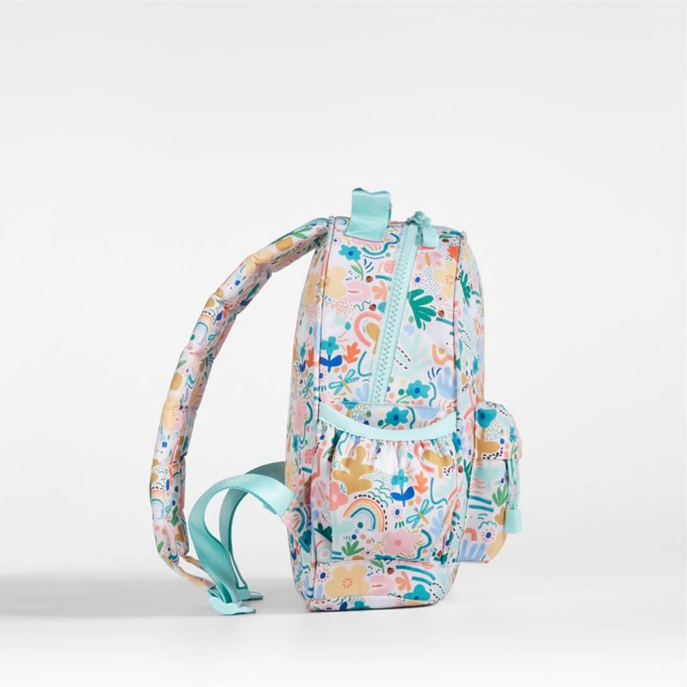 Flower Garden Small Kids Backpack with Side Pockets