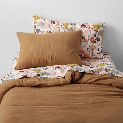 Supersoft Kids Brulee Brown Organic Cotton Gauze Twin Duvet Cover