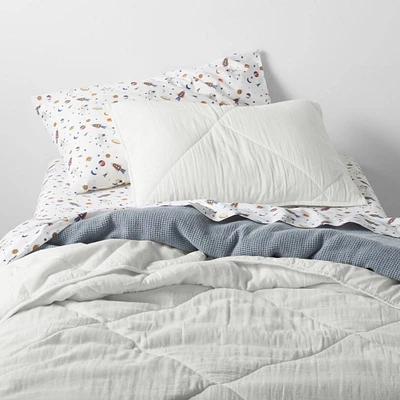 Supersoft Pampas Ivory Organic Cotton Gauze Kids Twin Quilt