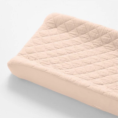 Supersoft Elegant Pink Organic Cotton Gauze Baby Changing Pad Cover